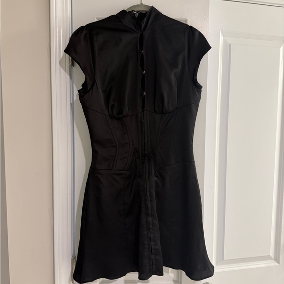 House of CB Black Carmina Fluted Corset Mini Dress - Picture 3 of 6